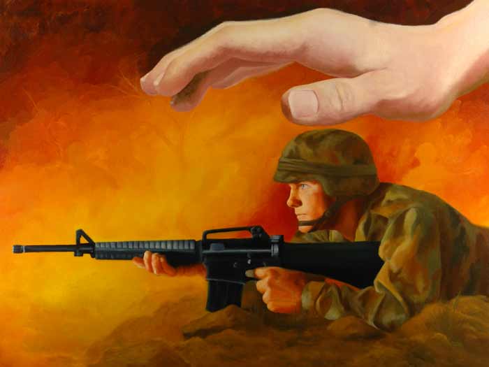 Psalm 23 for the military series: God's protection over the soldier (a Marine) in combat